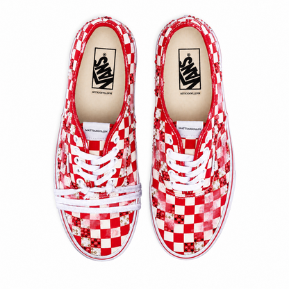 Vans “AUTENTICHE” Vissute Checkerboard Rosse by MATTIASGOLLIN