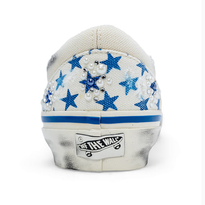 Vans Slip-On "STELLA Blue Star" by MATTIAS GOLLIN