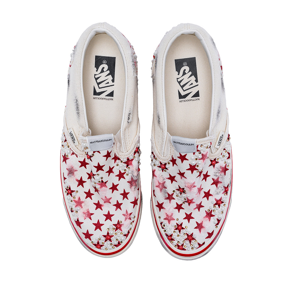 Vans Slip-On "STELLA Red Star" by MATTIAS GOLLIN