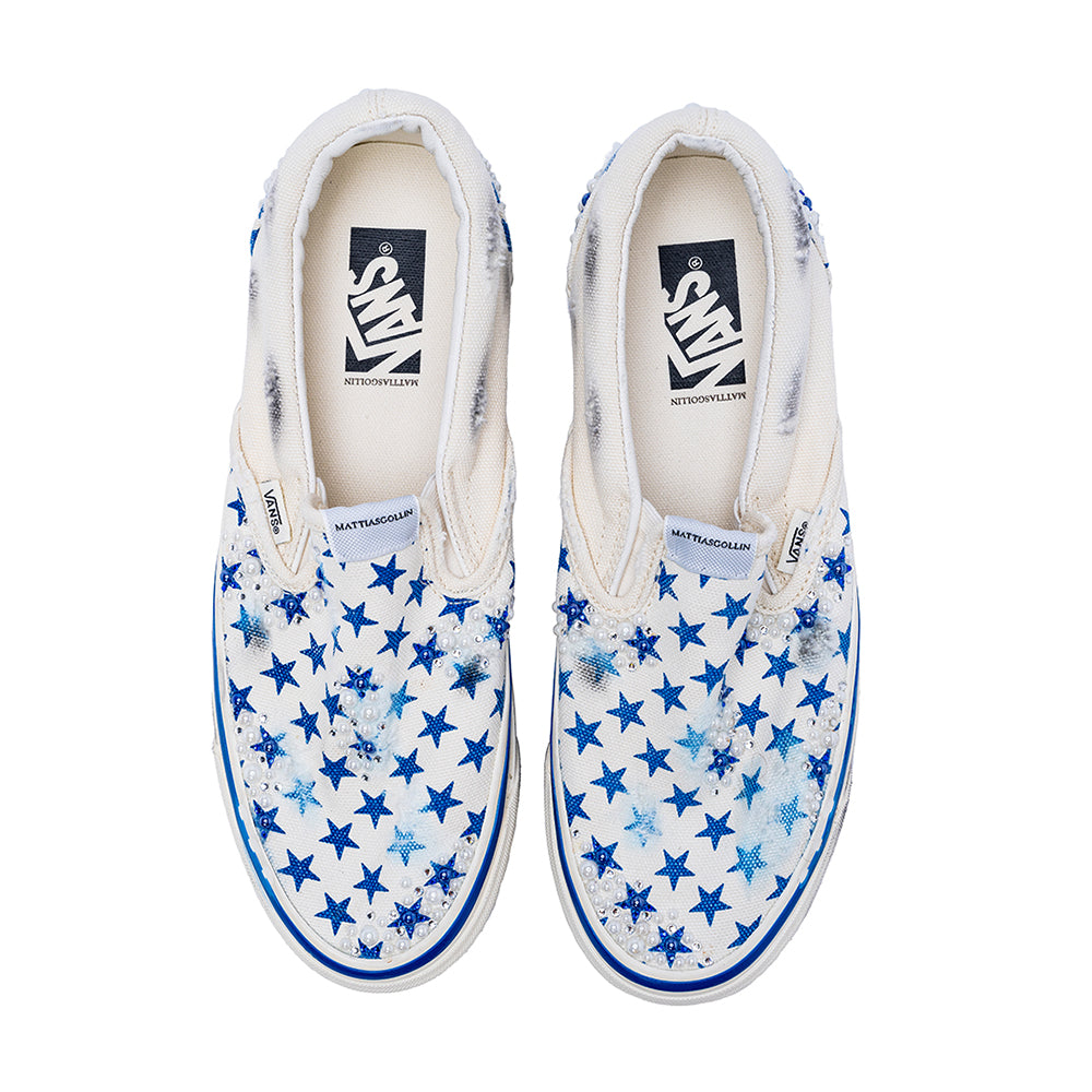 Vans Slip-On "STELLA Blue Star" by MATTIAS GOLLIN